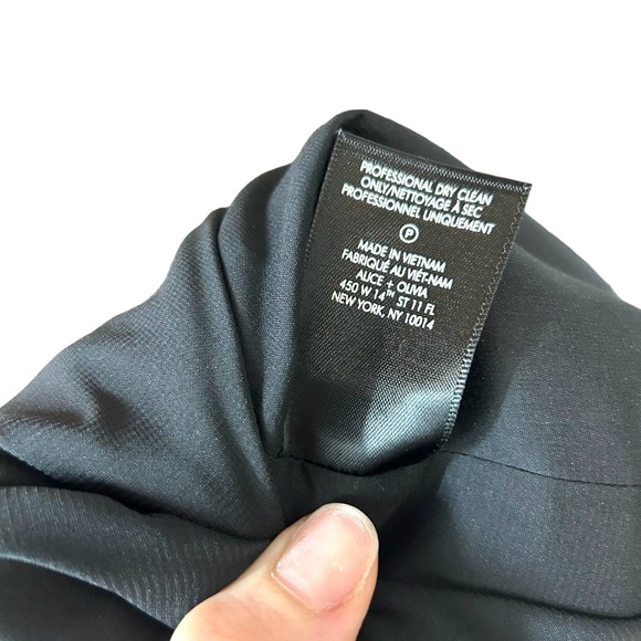 Alice + Olivia Coley Crew Neck Dress Afterglow Plaid Brown Tan Size 6 - Picture 10 of 10